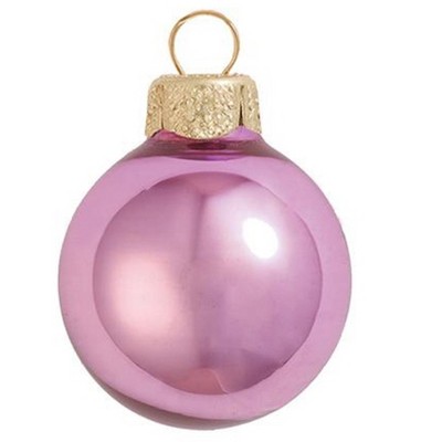 Northlight 8ct Shiny Glass Ball Christmas Ornament Set 3.25" - Rosewood Pink