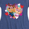 Girls' - Paw Patrol - Chase Sky Hearts Fit & Flair Cap Sleeve Dress - 2 of 4