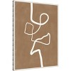 Amanti Art Brown Single Line Artwork by Elena Ristova Canvas Wall Art Print Framed 23 x 30-in. - 3 of 4