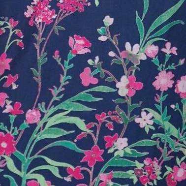 navy pink garden border