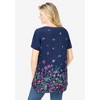 Woman Within Short-Sleeve Pintucked Henley Tunic - 3 of 4