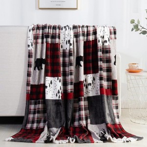 Elegant Comfort Super Soft Christmas Prints Blanket Home D¨¦cor, Warm Cozy Throws for Winter Bedding. - 1 of 4