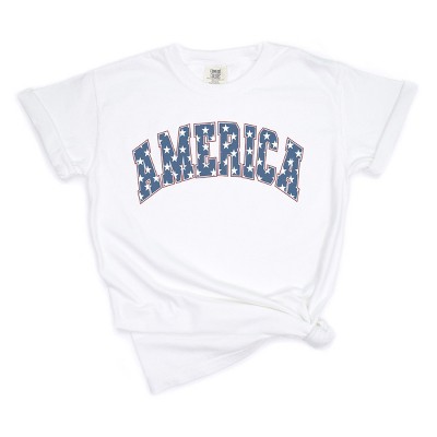 Simply Sage Market Women's Retro America Stars Short Sleeve Garment Dyed Tee