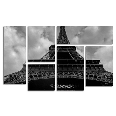 6pc Eiffel I by Moises Levy - Trademark Fine Art