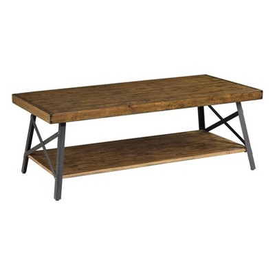 Emerald Home Chandler 48 Inch Long Rustic Decor Indoor Home Open Storage Coffee/Cocktail Table, Pine Brown