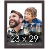 PosterPalooza | Textured Brown Picture Frame - UV Acrylic, Foam Board Backing, Hanging Hardware - 2 of 4