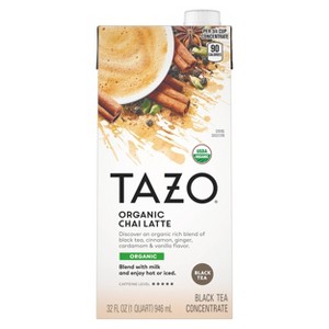Tazo Organic Tea Latte Chai Black Tea - 32 fl oz - 1 of 4