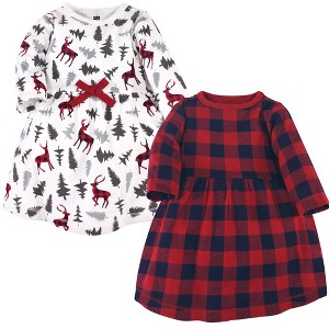 Luvable Friends Hudson Baby Long-Sleeve Dresses 2pk - 1 of 2