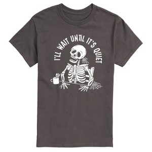 Men's - Instant Message - I'Ll Wait Skeleton Short Sleeve Graphic T-Shirt - 1 of 4