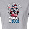 Women's - Dr. Seuss - Cat in the Hat Waving Banners Red White Blue Cropped Graphic T-Shirt - 2 of 4