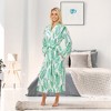 ADR Womens Soft Cotton Knit Jersey Lounge Robe with Pockets, Long Bathrobe - 3 of 4