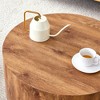 GlasFlength Coffee Tables, Modern Coffee Table with Complex Texture Patterns, Stylish and Durable Design for Living Room, Patio, Brown, 27.5*27.5"*12" - 2 of 4