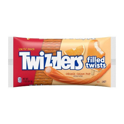 Twizzlers Orange Cream Pop Flavored Filled Twists Candy - 11oz