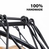 Ludomide Flush Mount Caged Ceiling Fan Lights with Remote, Retro Black Fandelier for Farmhouse Bedroom - 3 of 4
