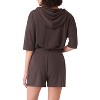 Rekucci Women's Soft Knit Loungewear Shorts with Pockets - 3 of 4