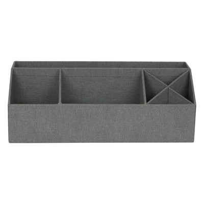 Elisa Canvas Desk Organizer Gray - Bigso Box of Sweden
