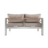Coolbibila-Patio Club Chair, Aluminum Accent Chairs, Arm Chairs With Cushion And Back, Patio Accent Chairs With Modern Design - 3 of 4