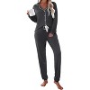 Ekouaer Pajamas Set Long Sleeve Sleepwear Womens Button Down Nightwear Soft Pj Loungewear with Pockets - 2 of 4