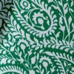 clover green stencil paisley