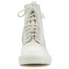 Soda Firm Women Lace Up Combat Boots with Side Zipper - 3 of 4