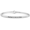 SHINE by Sterling Forever Mantra Hook and Eye Bangle Bracelet - 2 of 2