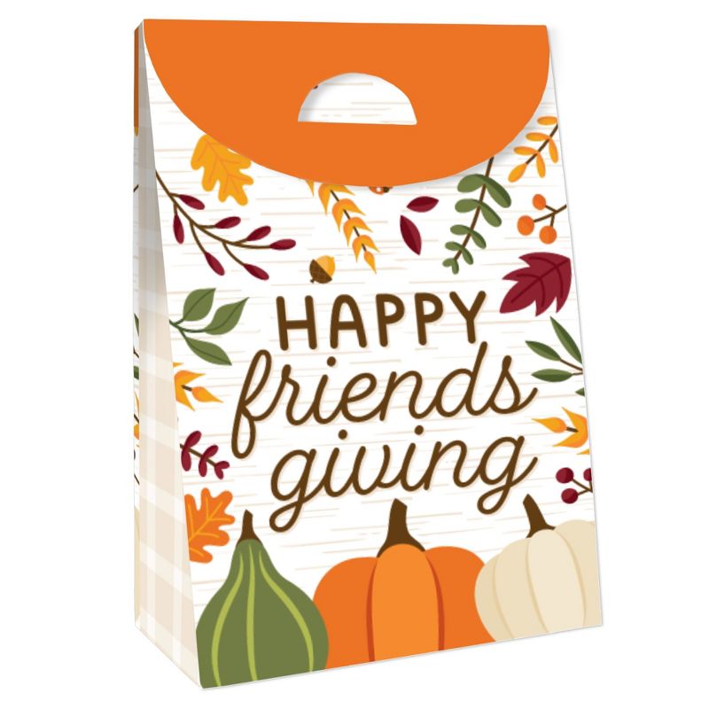 Big Dot of Happiness Fall Friends Thanksgiving - Friendsgiving Gift Favor Bags - Party Goodie Boxes - Set of 12, 3 of 9