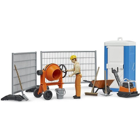 Bruder Bworld Construction Set: Mixer, Railings, Figure, Accessories ...