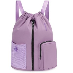 Narwey Drawstring Backpack Sports Gym Bag with Shoes  display picture 2