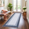 Washable Modern Geometric Bordered Area Rugs for Bedroom Living Room, Large Non Slip Soft Throw Carpet for Home Office - 2 of 4