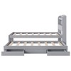 NicBex Full Size Modern Pine Platform Bed with Trundle, Storage Headboard and 3 Drawers for Bedroom - 4 of 4