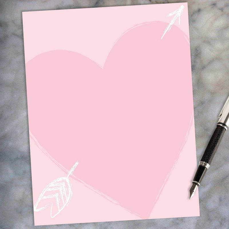 80ct Heart Of Love Note Cards Pink, 3 of 4