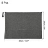 Unique Bargains Canvas Zipper DIY Office Craft Supply Pencil File Bag 5 Pcs - 2 of 3