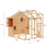 FUFU&GAGA Large Wooden Cattery Cat Enclosure Cat House with Multi - Level Space - Outdoor/Indoor Cat House with Secure Mesh - 3 of 4