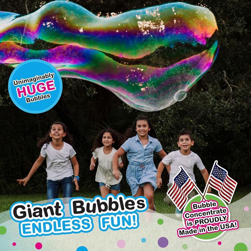 South Beach Bubbles WOWmazing Giant Bubble Wands 3-Piece Kit | Wand + Bubble Concentrate + Booklet, 5 of 9