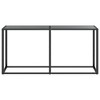 vidaXL Console Table Black Tempered Glass, Powder-Coated Steel - 2 of 4