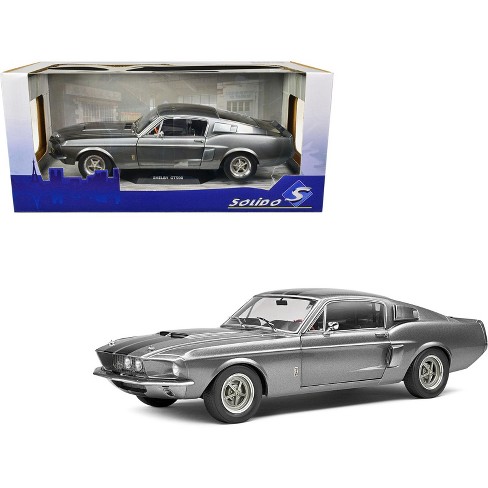 1967 Shelby Gt500 Gray Metallic With Black Stripes 1/18 Diecast