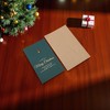 Unique Bargains Christmas Greeting Card Blackish Green 6.8"x4.1" 1 Set - 2 of 4