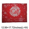 Unique Bargains Christmas Place Mats Linen Red White 13" x 17.7" 2 Pcs - 3 of 4