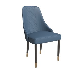 LeisureMod Allure Modern Dining Chairs Upholstered Seat and Back Solid Wood Legs Contemporary Side Chairs for Kitchen and Dining - 1 of 4