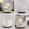 VINGLI 360° Swivel Mid-Century Modern Accent Armchair with Double-Layer Seat Cushions, Upholstered Comfy Single Square Sofa for Living Room - 4 of 4