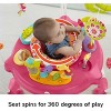 Fisher-Price Jumperoo Baby Bouncer and Activity Center with Spinning Seat Plus Lights Music Sounds and Baby Toys, Pink - 3 of 4