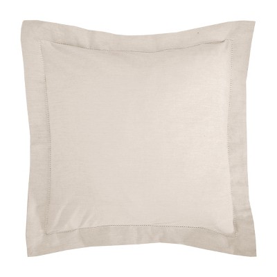 EY Essentials 20" x 20" Hemstitch Natural Throw Pillow