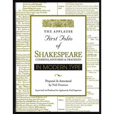 Applause First Folio of Shakespeare in Modern Type - (Applause Books) Annotated by  William Shakespeare (Hardcover)