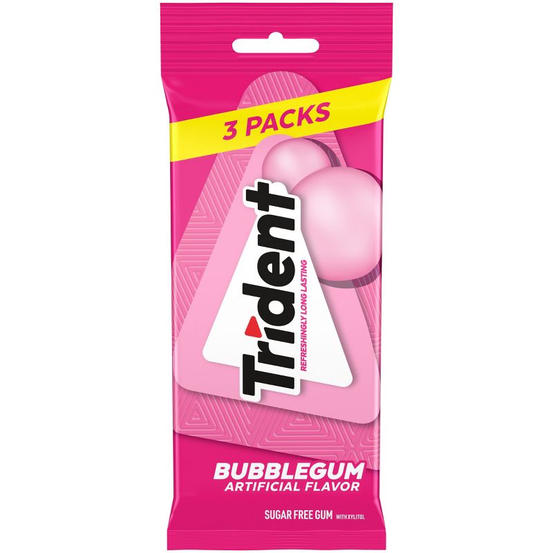 Trident Bubblegum Sugar Free Gum - 3ct/2.86oz, 1 of 12