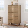 5 Drawers Dresser, Modern Wooden Tall Dresser with Deep Drawers, Chest of Drawers for Bedroom, Living Room, Hallway, Entryway - 2 of 4