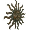 Metal Sun Wall Decor with Smiling Face and Curved Rays Copper - Olivia & May - 3 of 4