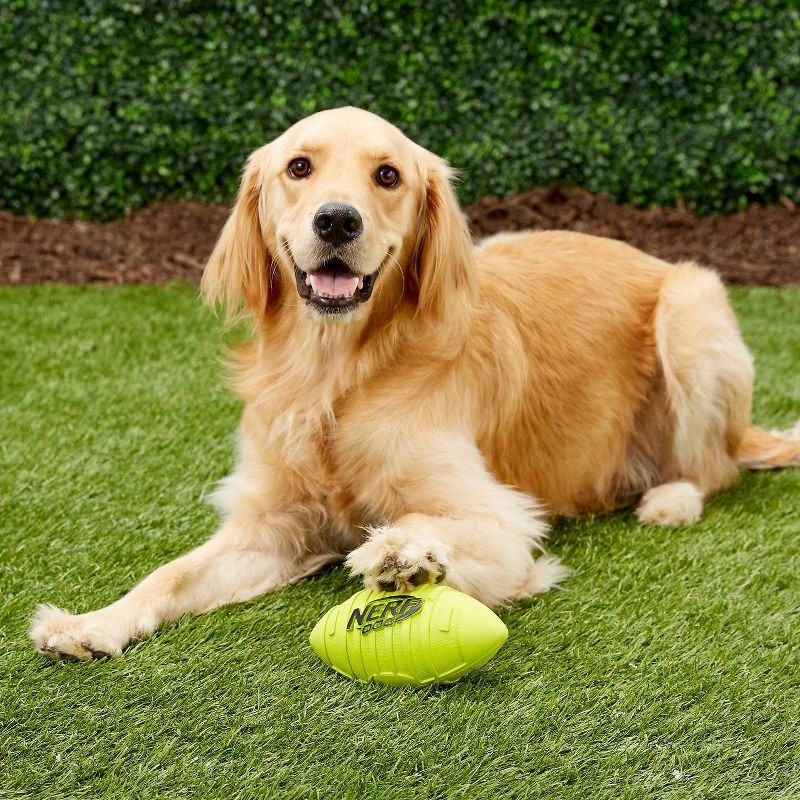 NERF Blitz Squeak Football Dog Toy - Green - 7&#34;, 3 of 6