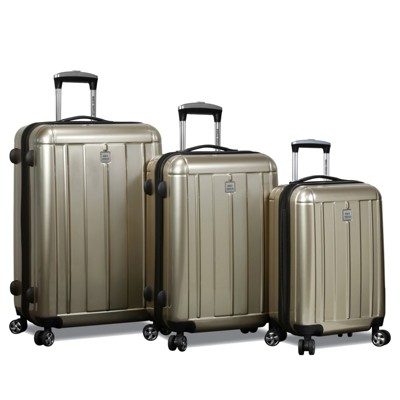 World Traveler Contour Lightweight Polycarbonate Hardside Expandable Spinner Luggage Set with TSA Lock