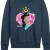 Women's - Disney Princess - Jasmine Heart Lightweight French Terry Wide Neck Long Sleeve Graphic Shirt - 2 of 4