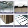 HANPURE 8ft x 6ft Outdoor Metal Storage Shed with Window Grey - 2 of 4